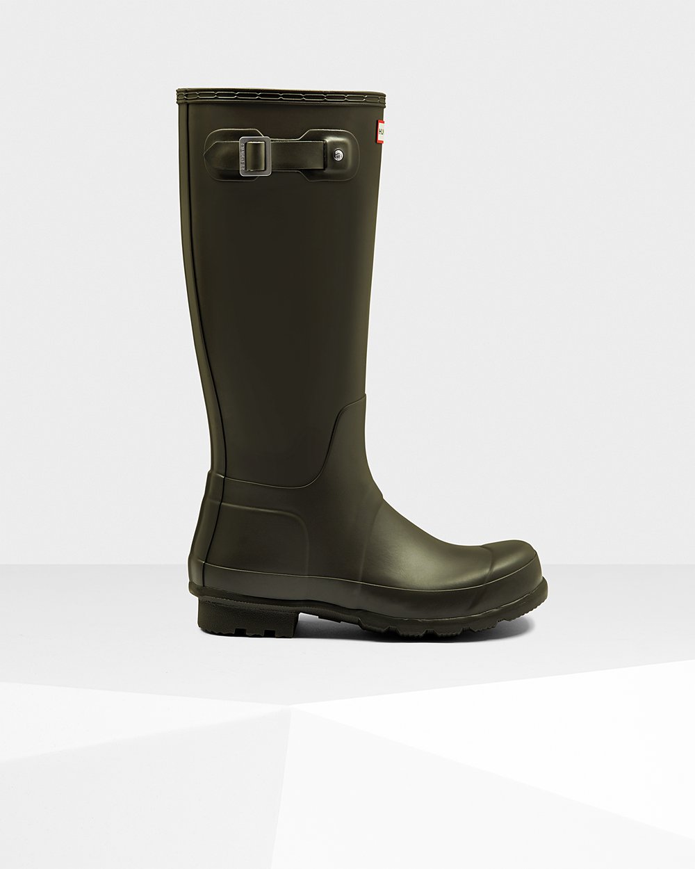 Botas de Lluvia Altas Hunter Hombre - Original - Verde Oscuro Oliva - JHFYGKX-45